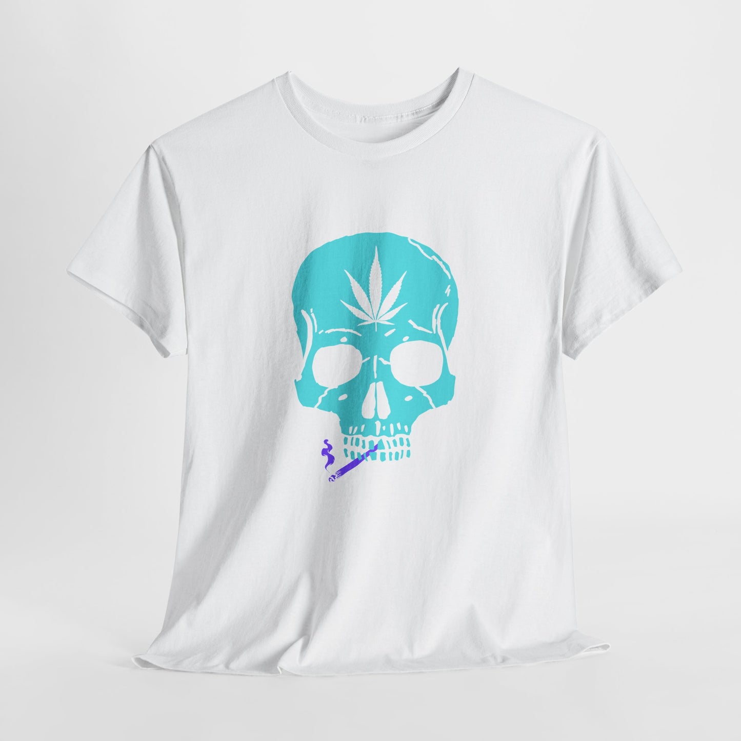 Cool Cannabis Skull Unisex Heavy Cotton Tee Streetwear Meets Vibes – A Fresh Take from G-Spot G’s Tees!