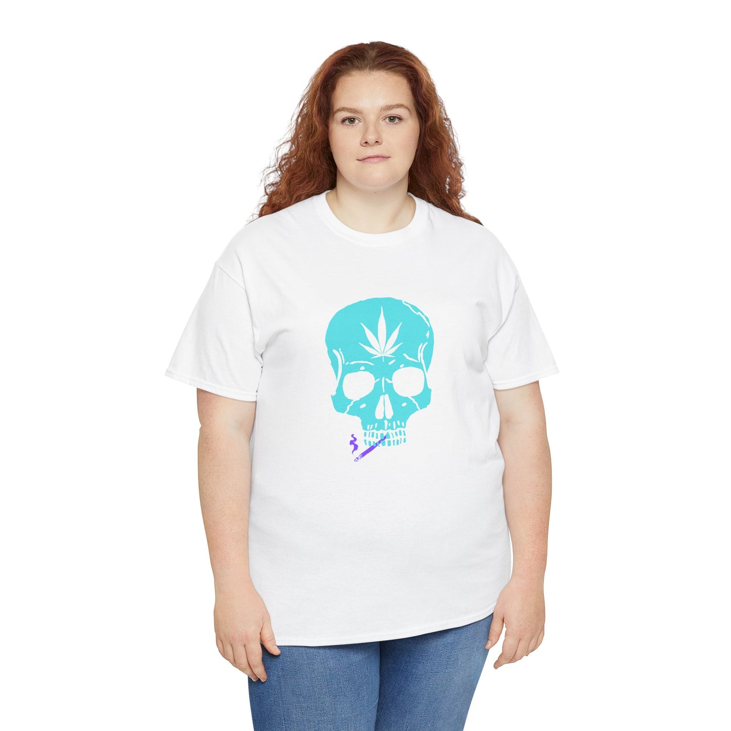 Cool Cannabis Skull Unisex Heavy Cotton Tee Streetwear Meets Vibes – A Fresh Take from G-Spot G’s Tees!