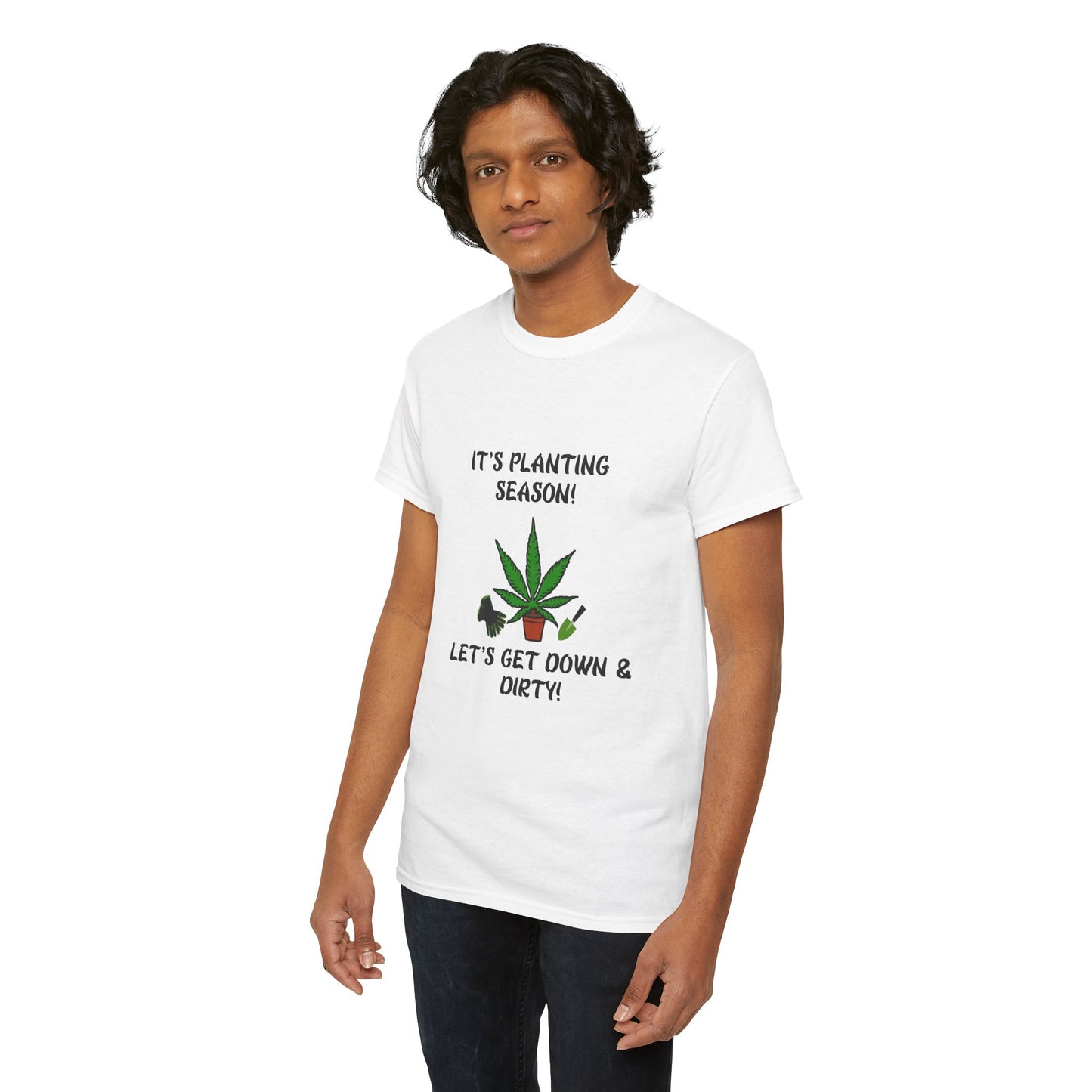 Unisex Heavy Cotton Tee Get Your Hands Dirty & Your Plants Growing – A G-Spot G’s Tees Original!