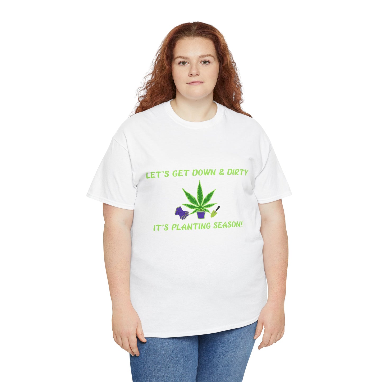 Planting Season Unisex Heavy Cotton Tee - Let's Get Down & Dirty Gardening Shirt Get Your Hands Dirty & Your Plants Growing –The G-Spot G’s Tees Original!