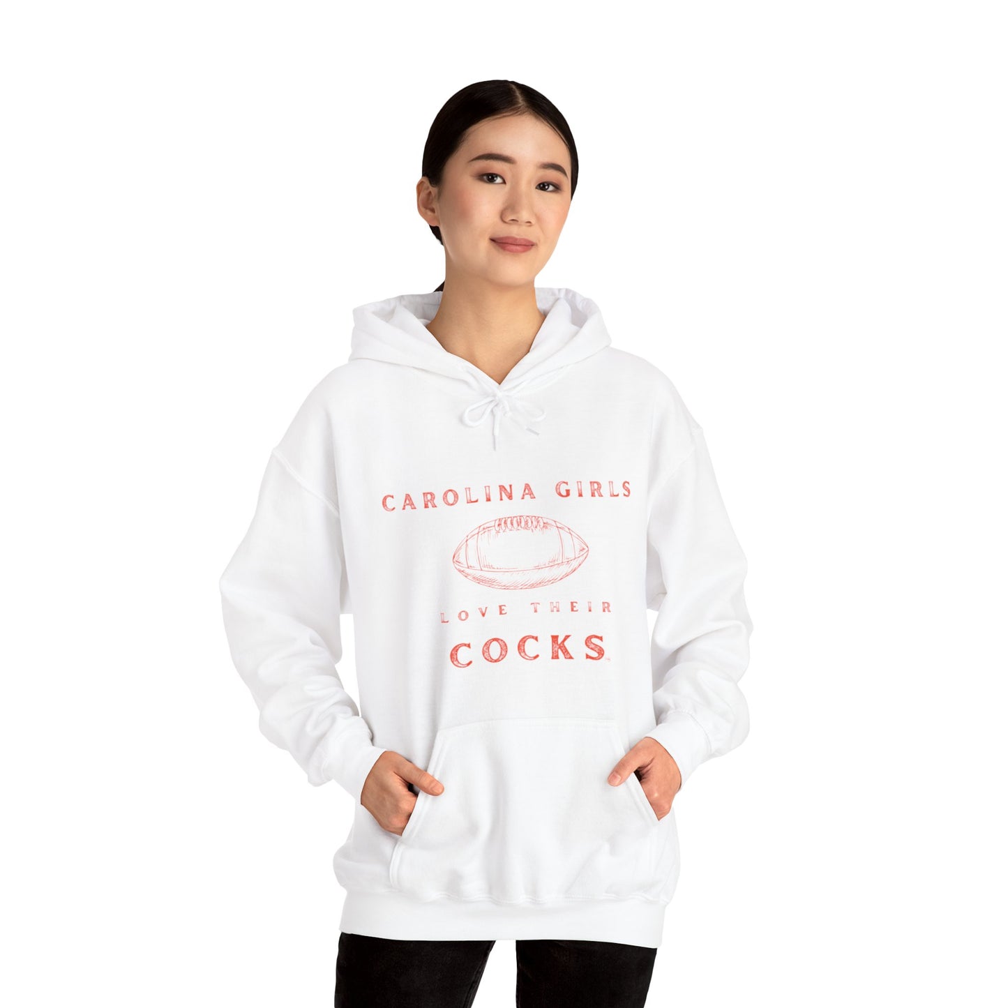 Carolina Girls Football Sweatshirt - Unisex Heavy Blend Hoodie