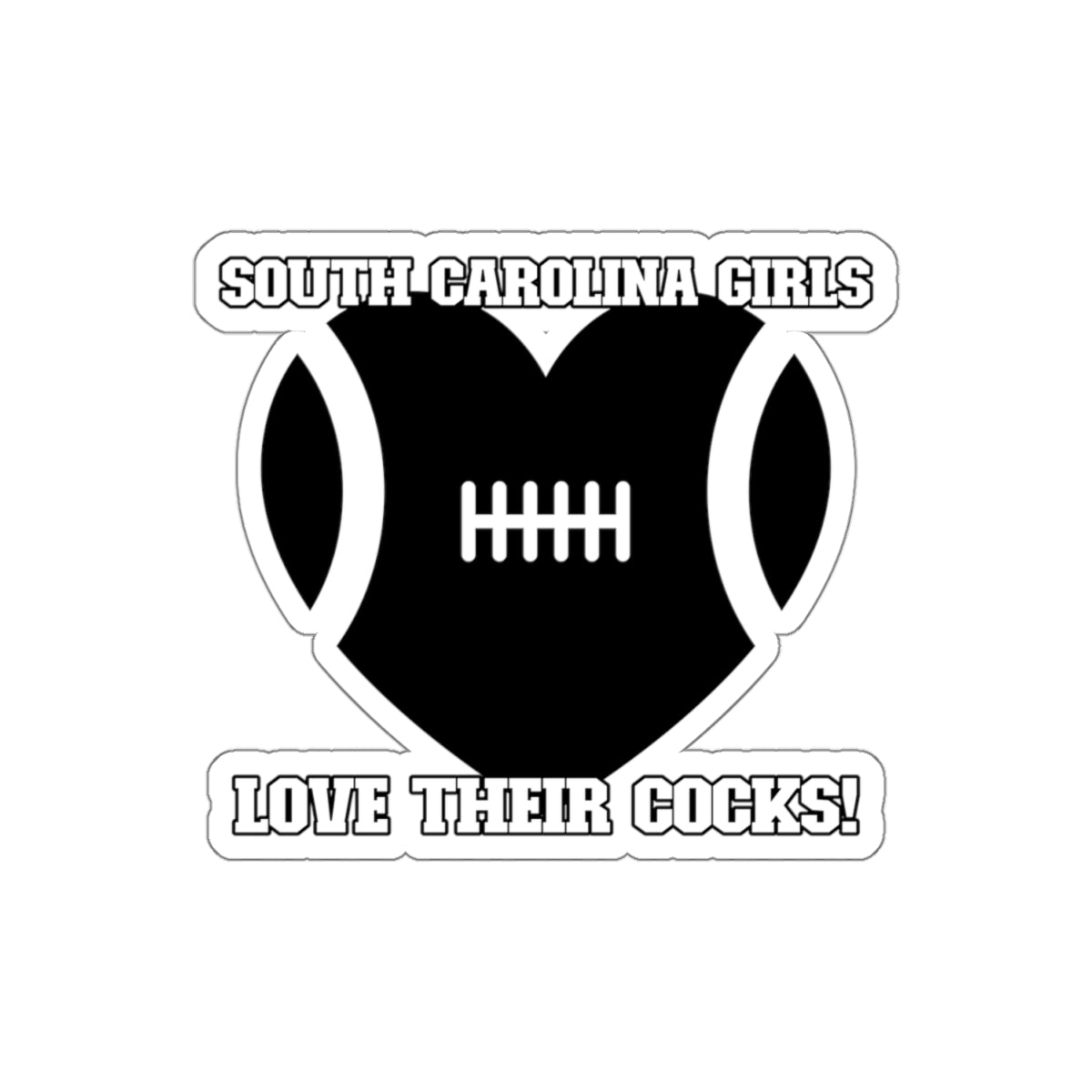 South Carolina Girls Love Their Cocks Kiss-Cut Stickers | Fun Sports Fan Decals for Gifting