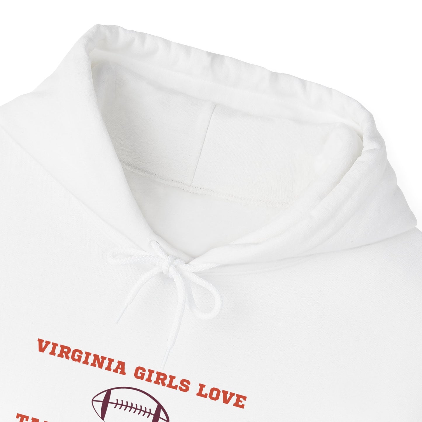 Virginia Girls Love Tailgates Sweatshirt | Cozy Unisex Heavy Blend Hoodie for Football Season