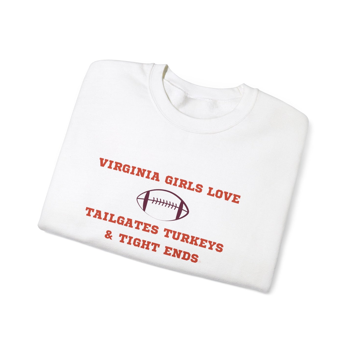 Virginia Girls Love Tailgates Crewneck Sweatshirt
