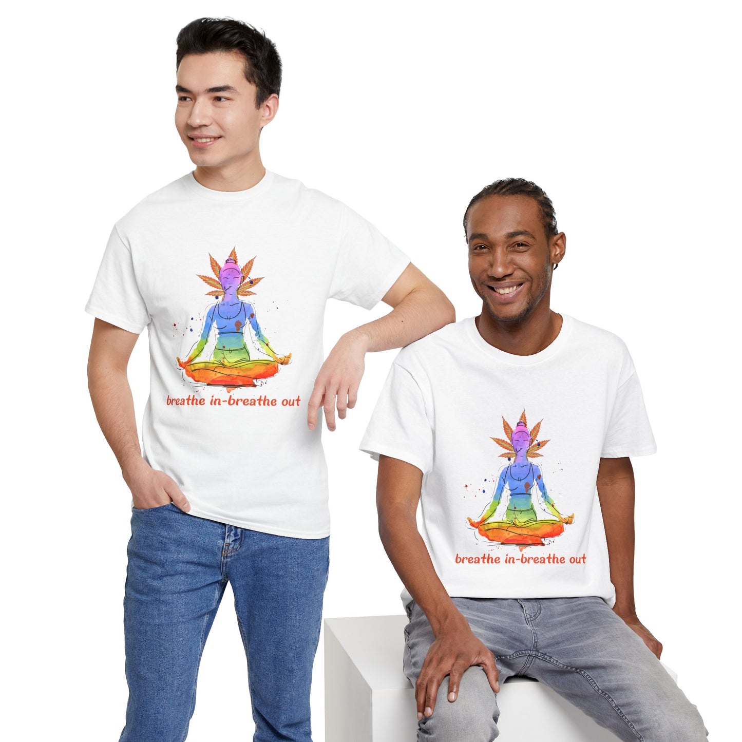 Unisex Heavy Cotton Shirt  Find Your Zen & Embrace the Vibes – The G-Spot G’s Tees Exclusive!
