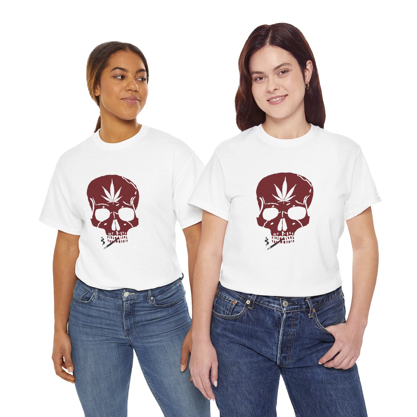 Chill Vibes Skull Tee - Unisex Heavy Cotton Shirt with Cannabis Design Dark, Bold, and Unapologetic – A Signature Tee from G-Spot G’s Tees!