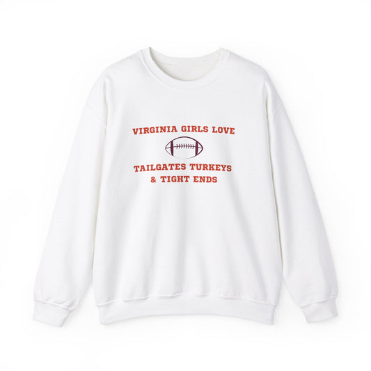 Virginia Girls Love Tailgates Crewneck Sweatshirt