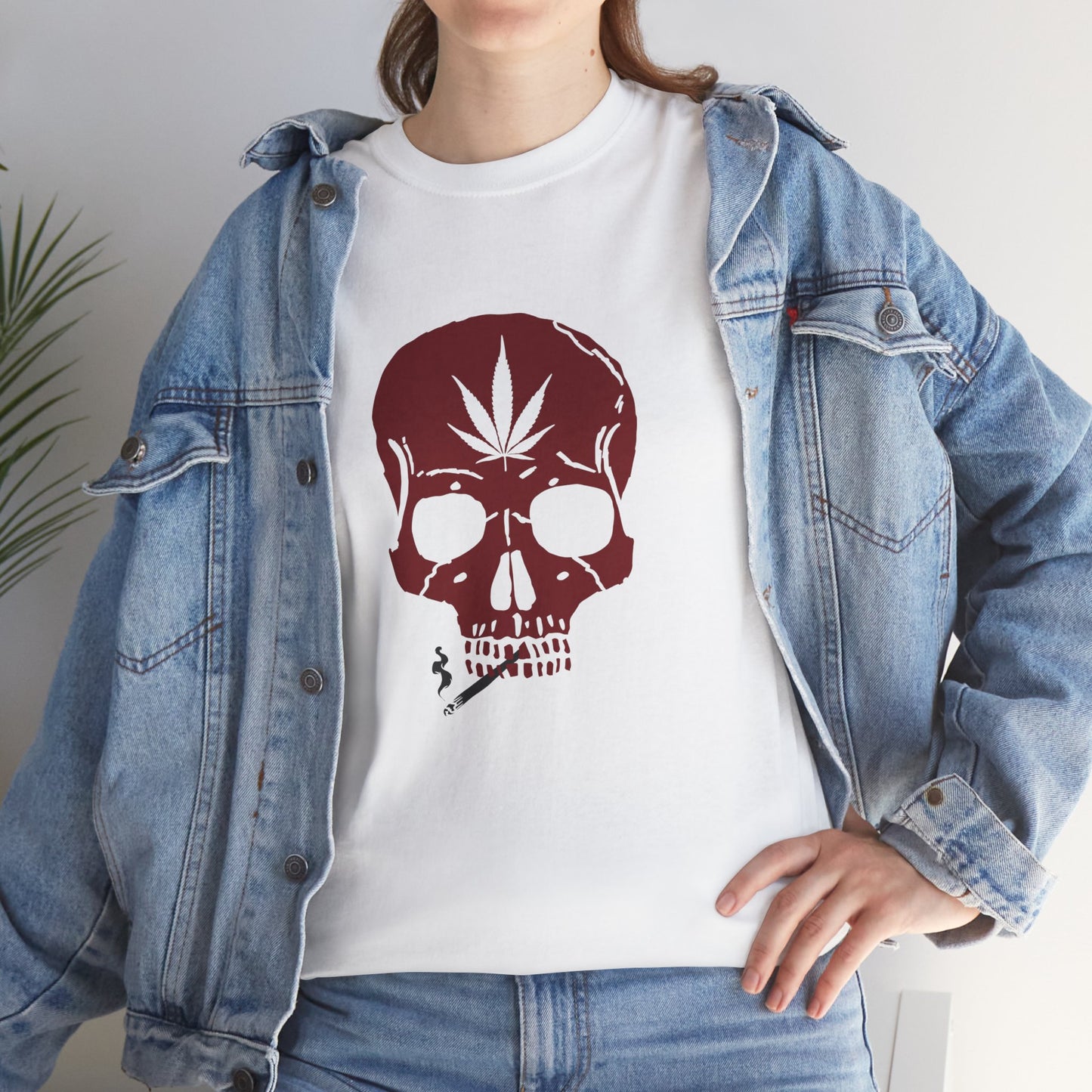 Chill Vibes Skull Tee - Unisex Heavy Cotton Shirt with Cannabis Design Dark, Bold, and Unapologetic – A Signature Tee from G-Spot G’s Tees!
