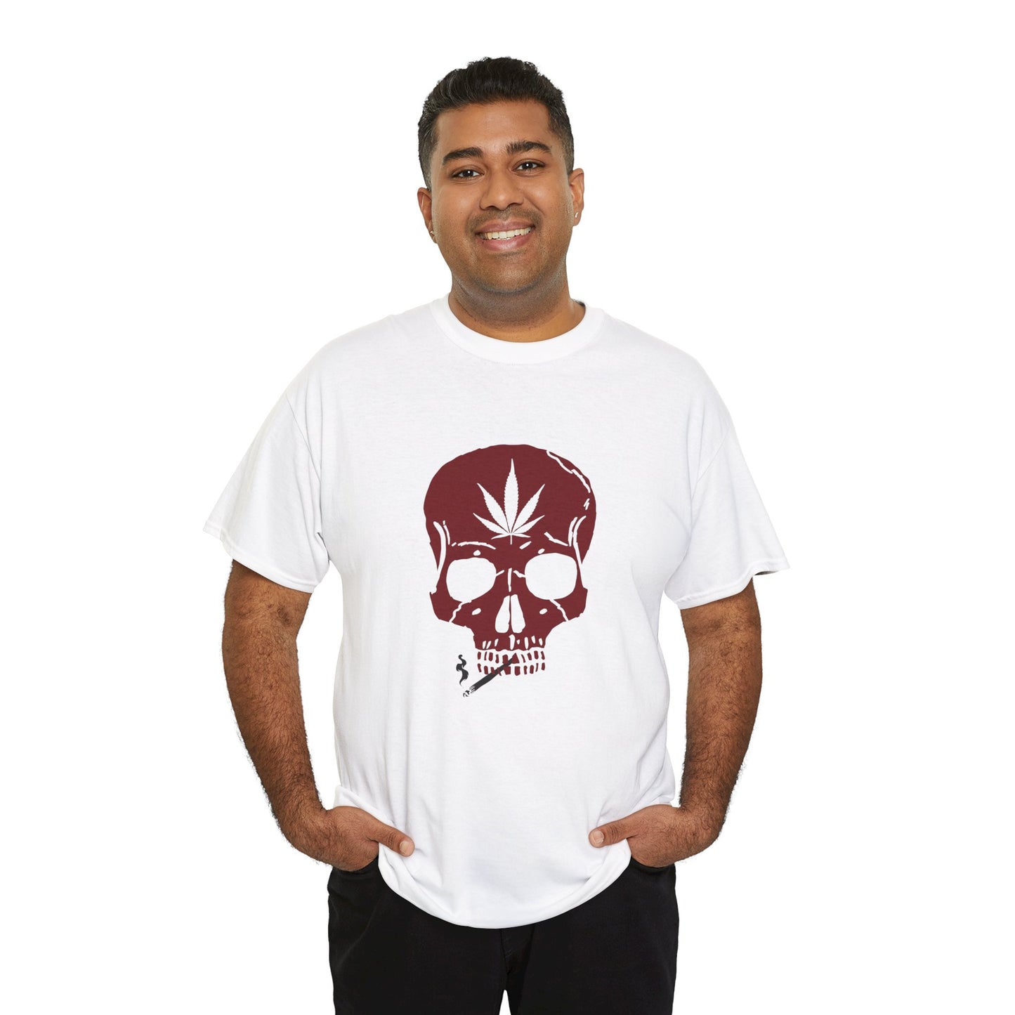Chill Vibes Skull Tee - Unisex Heavy Cotton Shirt with Cannabis Design Dark, Bold, and Unapologetic – A Signature Tee from G-Spot G’s Tees!
