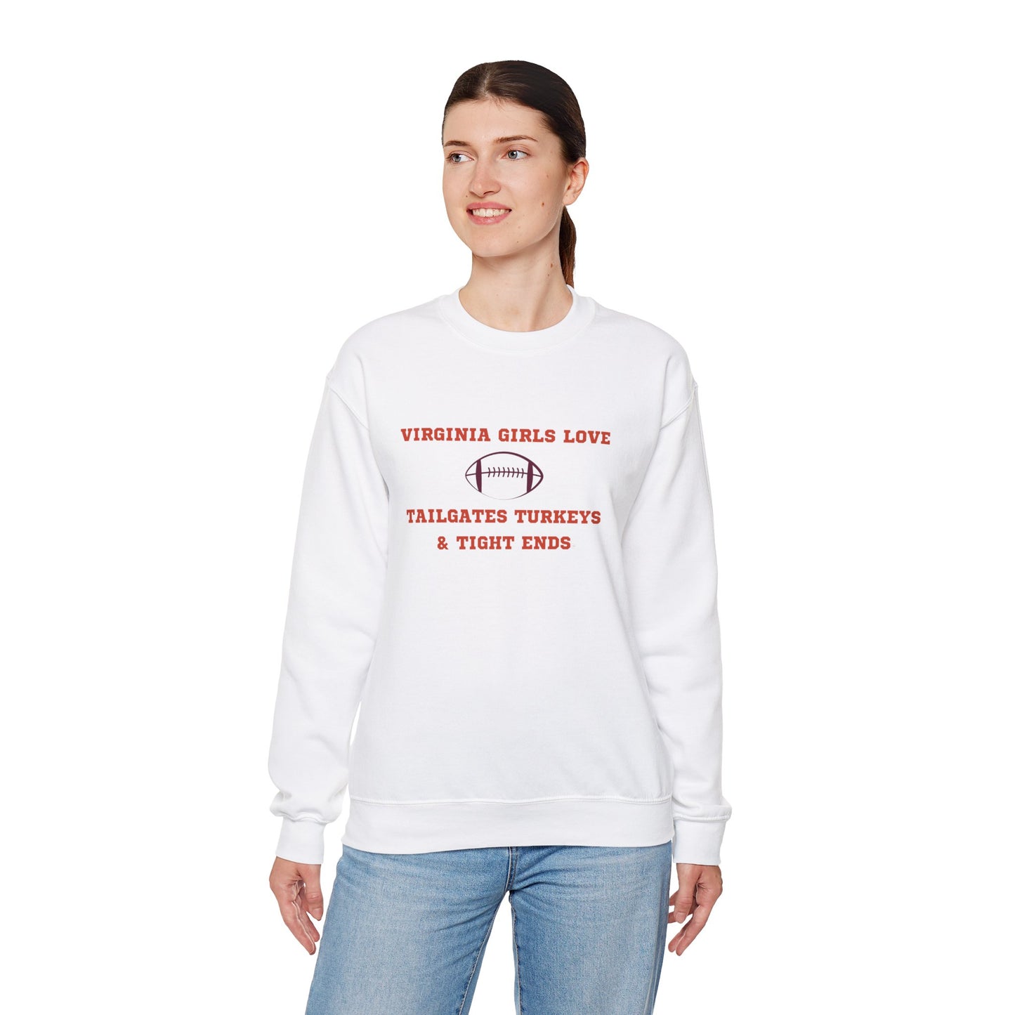 Virginia Girls Love Tailgates Crewneck Sweatshirt