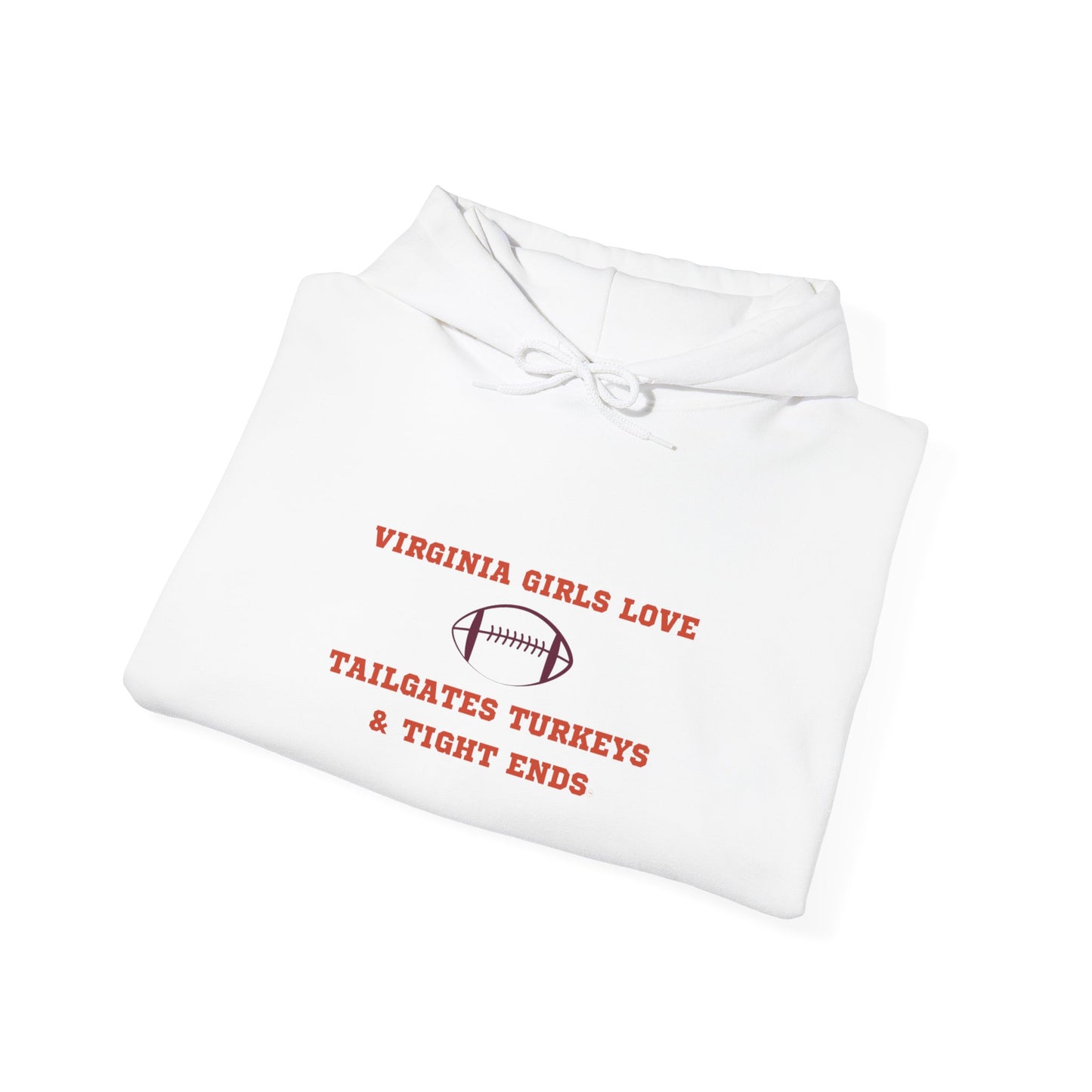 Virginia Girls Love Tailgates Sweatshirt | Cozy Unisex Heavy Blend Hoodie for Football Season