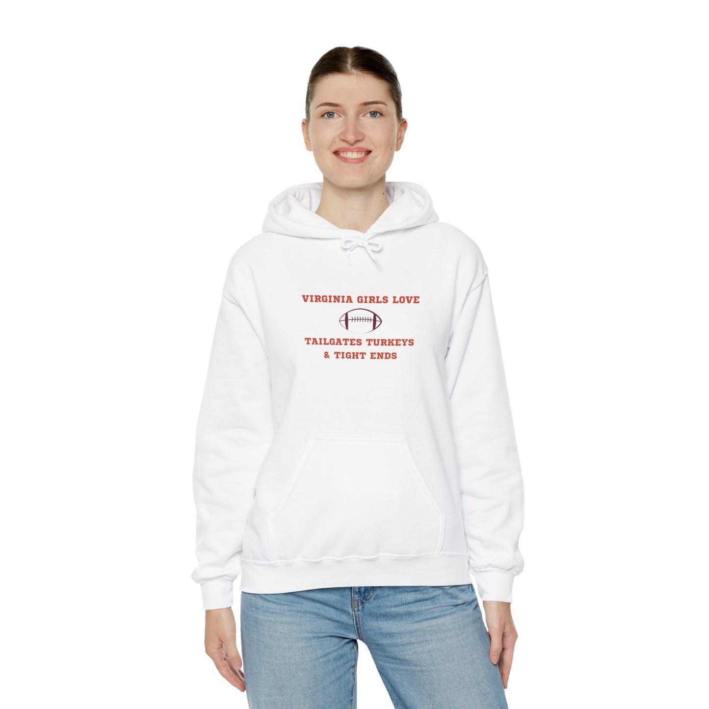 Virginia Girls Love Tailgates Sweatshirt | Cozy Unisex Heavy Blend Hoodie for Football Season