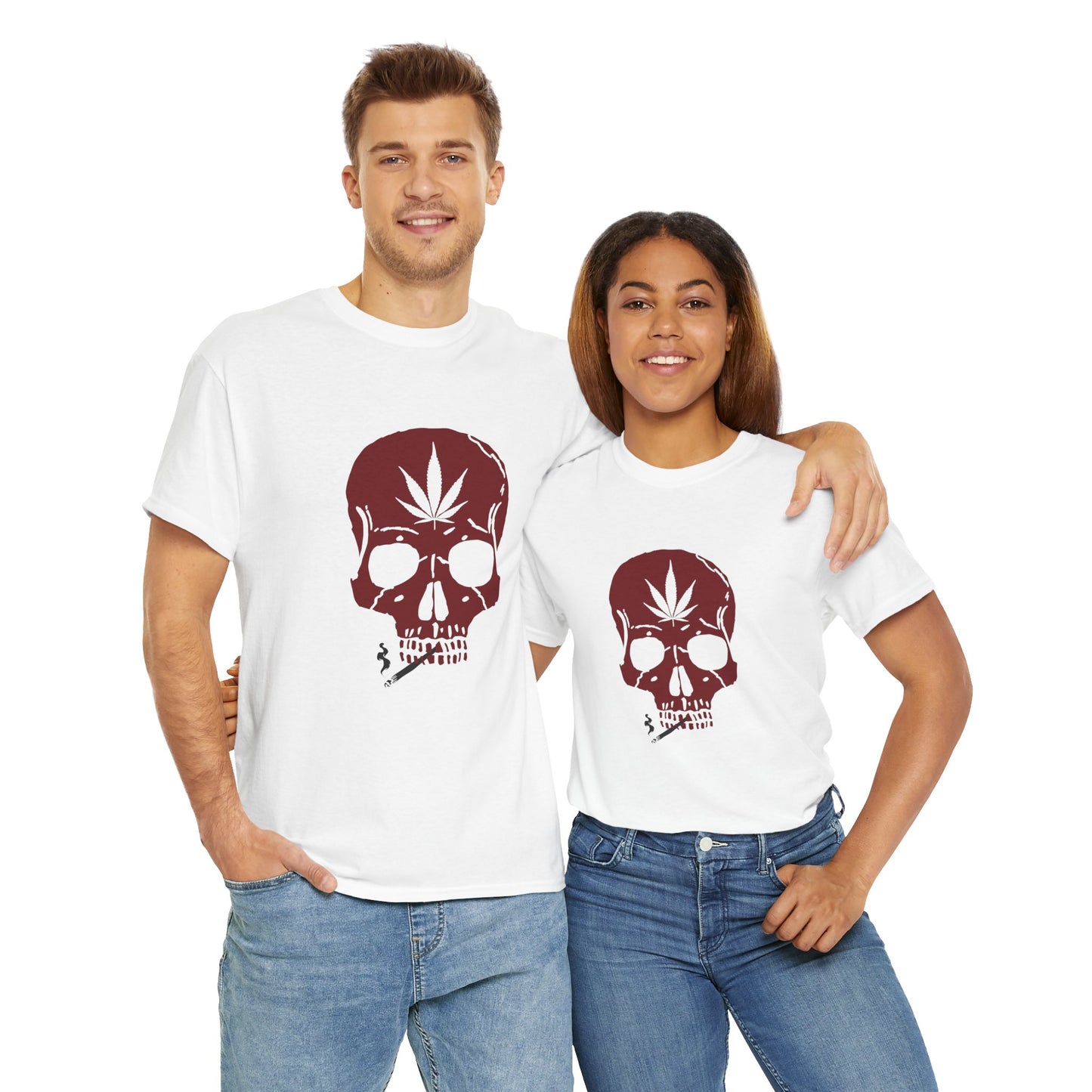 Chill Vibes Skull Tee - Unisex Heavy Cotton Shirt with Cannabis Design Dark, Bold, and Unapologetic – A Signature Tee from G-Spot G’s Tees!