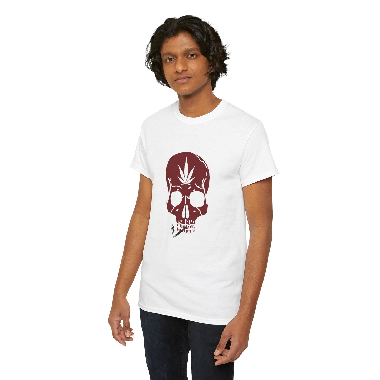 Chill Vibes Skull Tee - Unisex Heavy Cotton Shirt with Cannabis Design Dark, Bold, and Unapologetic – A Signature Tee from G-Spot G’s Tees!