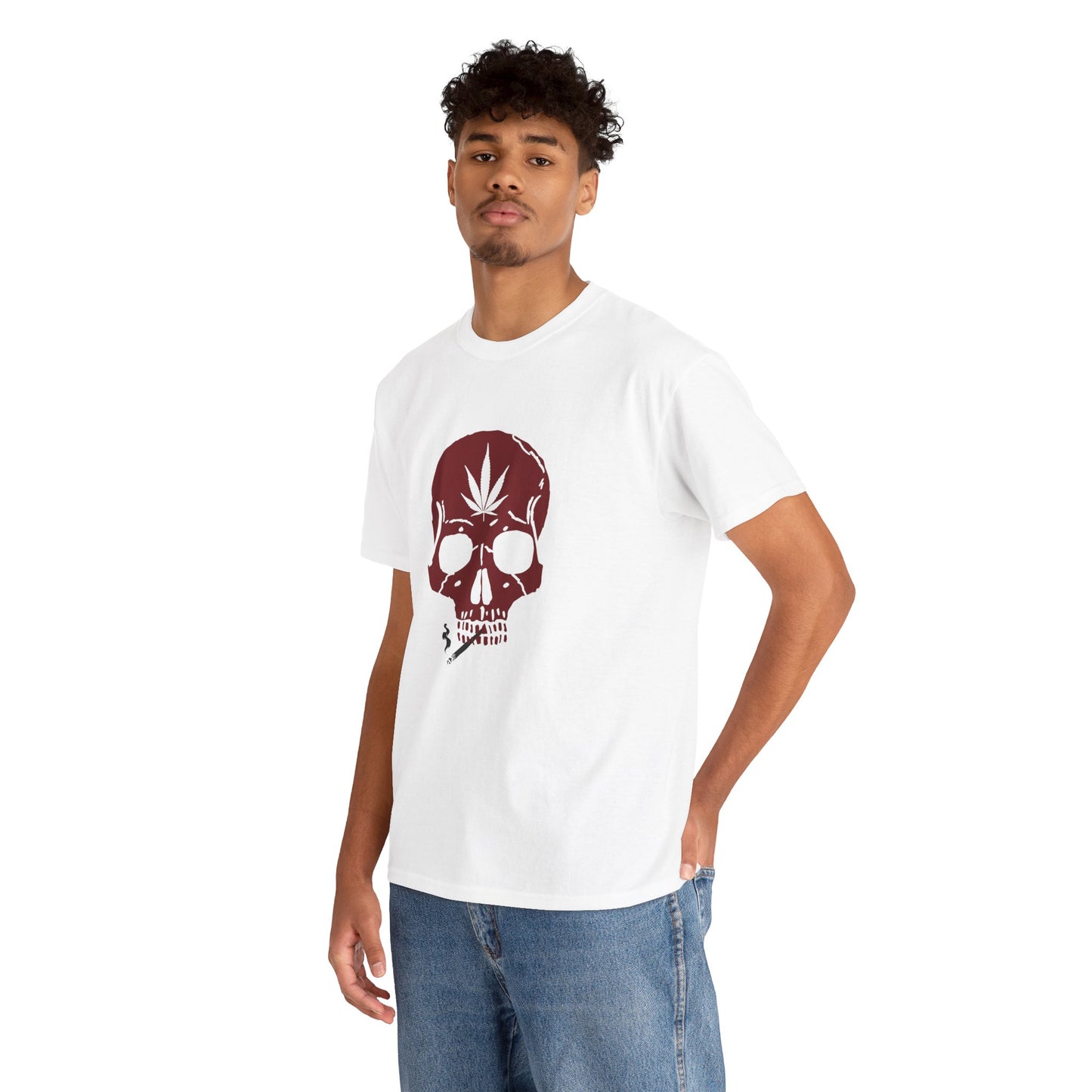 Chill Vibes Skull Tee - Unisex Heavy Cotton Shirt with Cannabis Design Dark, Bold, and Unapologetic – A Signature Tee from G-Spot G’s Tees!