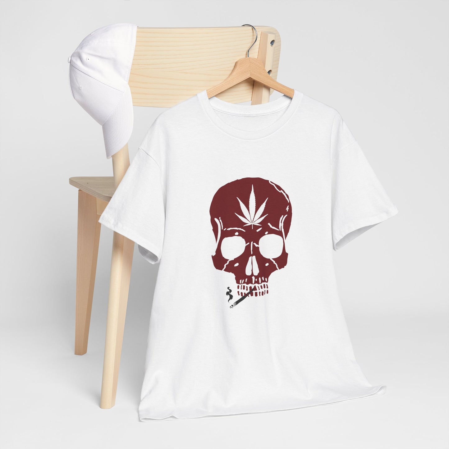 Chill Vibes Skull Tee - Unisex Heavy Cotton Shirt with Cannabis Design Dark, Bold, and Unapologetic – A Signature Tee from G-Spot G’s Tees!