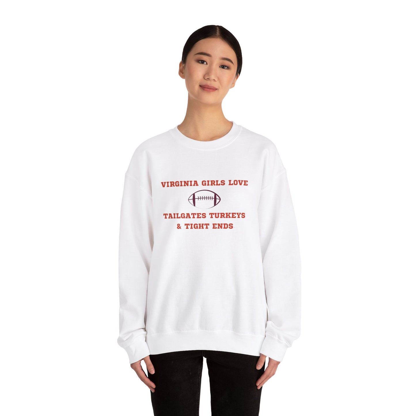 Virginia Girls Love Tailgates Crewneck Sweatshirt
