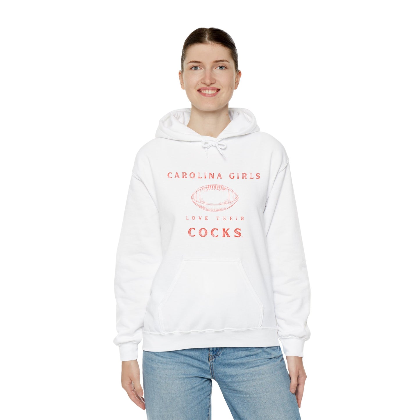 Carolina Girls Football Sweatshirt - Unisex Heavy Blend Hoodie