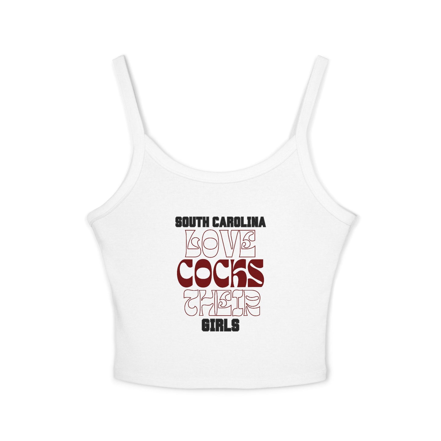 South Carolina Love Cocks Girls Tank Top - Women’s Spaghetti Strap Fashion